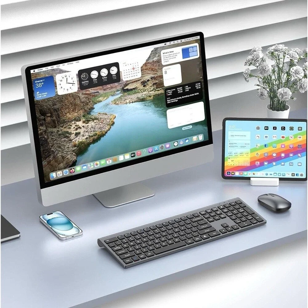 Wireless Keyboard and Mouse Combo, Full Size Long Battery Life